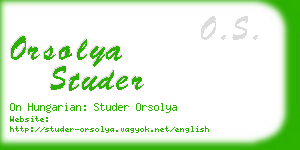 orsolya studer business card